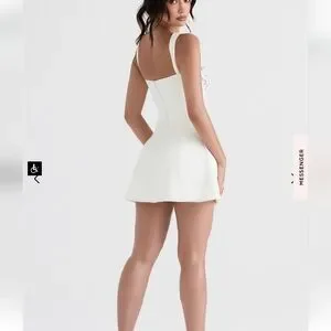 knee length dresses for ladies ADRIANA IVORY SATIN AND LACE MINI DRESS – Dress Rentals by Neish